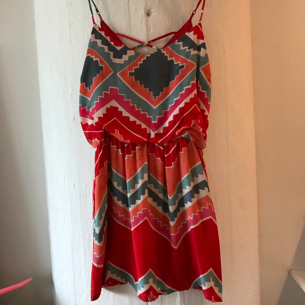 Myne Aztec print dress